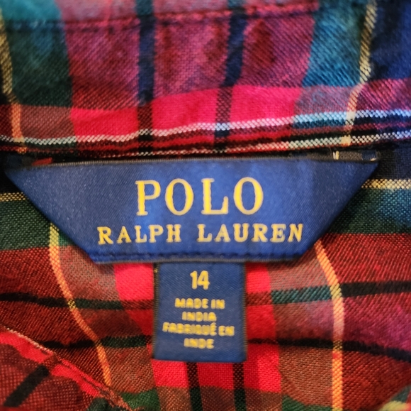 Polo Ralph Lauren Girls' Plaid Flannel Dress - Picture 3 of 6